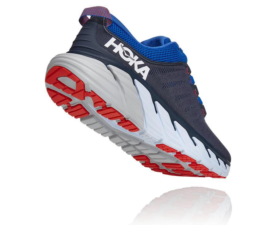 Hoka One One Hardloopschoenen Heren - Gaviota 3 - Zwart/Blauw - SI5204761